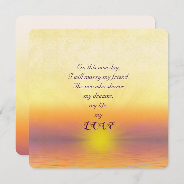 Sunset Wedding Invitation (Front/Back)