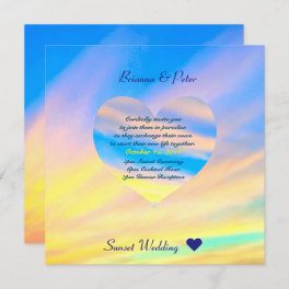 Sunset Wedding Invitation Semi-Gloss