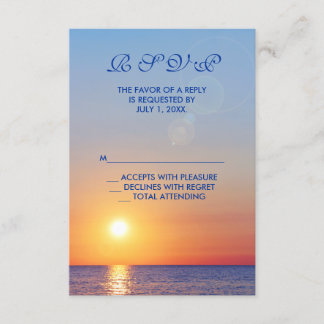 Sunset Wedding RSVP Card