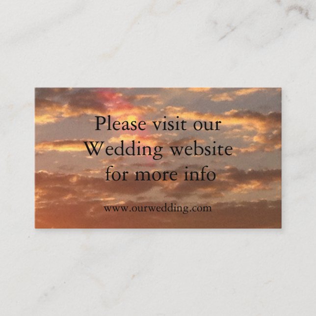 Sunset Wedding wedding card (Front)