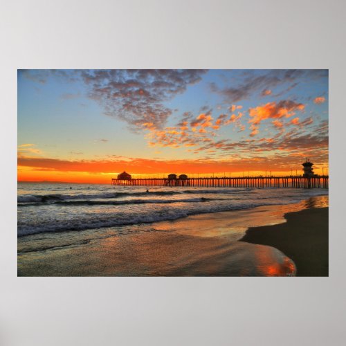Sunset West Coast Style Poster
