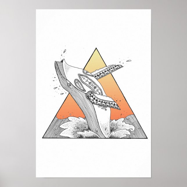 Sunset whale poster (Front)