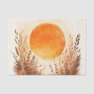 Sunset Wheat Grass Boho Sunrise Tissue Paper