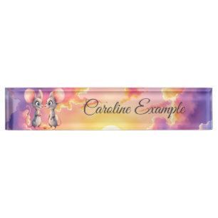Sunset Whispers – A Tiny Love Story.  Desk Name Plate