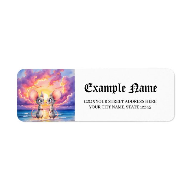 Sunset Whispers – A Tiny Love Story.  Label (Front)