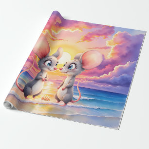 Sunset Whispers – A Tiny Love Story. Wrapping Paper