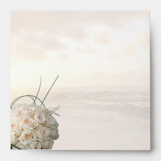 Sunset & White Rose Bouquet Envelope
