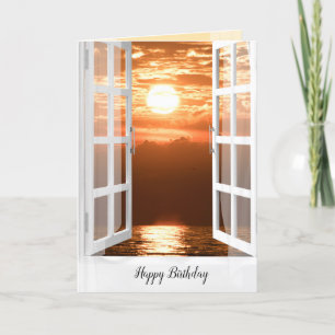 Sunset Window Birthday Card