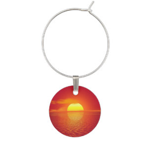 Sunset Wine Charm