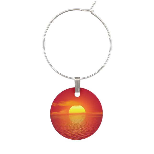 Sunset Wine Charm (Front)