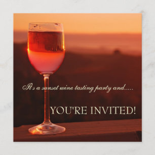 Sunset Wine Tasting Invitation