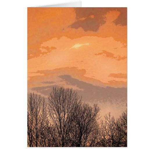 Sunset with Bare Trees Cards (Front)