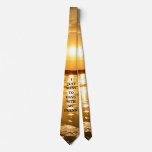 SUNSET  with Motto      -   Neck Tie