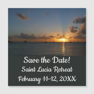 Sunset with Sailboats Save the Date