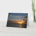 Sunset with Sailboats "Thinking of You" Card