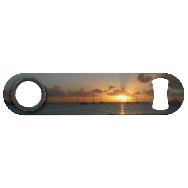 Sunset with Sailboats Tropical Landscape Photo Bar Key (Front (Horizontal))