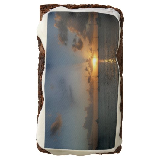 Sunset with Sailboats Tropical Landscape Photo Brownie (Rotated)