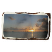 Sunset with Sailboats Tropical Landscape Photo Brownie (Front)