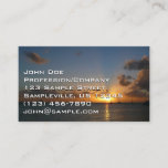 Sunset with Sailboats Tropical Landscape Photo Business Card