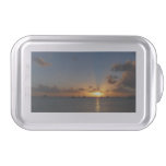 Sunset with Sailboats Tropical Landscape Photo Cake Pan