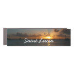 Sunset with Sailboats Tropical Landscape Photo Car Magnet