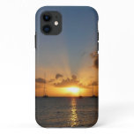 Sunset with Sailboats Tropical Landscape Photo iPhone 11 Case