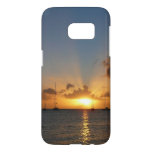 Sunset with Sailboats Tropical Landscape Photo Samsung Galaxy S7 Case
