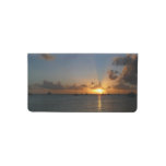 Sunset with Sailboats Tropical Landscape Photo Checkbook Cover