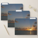 Sunset with Sailboats Tropical Landscape Photo File Folder