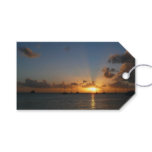 Sunset with Sailboats Tropical Landscape Photo Gift Tags