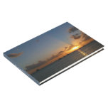 Sunset with Sailboats Tropical Landscape Photo Guest Book