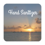 Sunset with Sailboats Tropical Landscape Photo Hand Sanitizer Packet