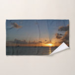 Sunset with Sailboats Tropical Landscape Photo Hand Towel