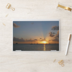 Sunset with Sailboats Tropical Landscape Photo HP Laptop Skin