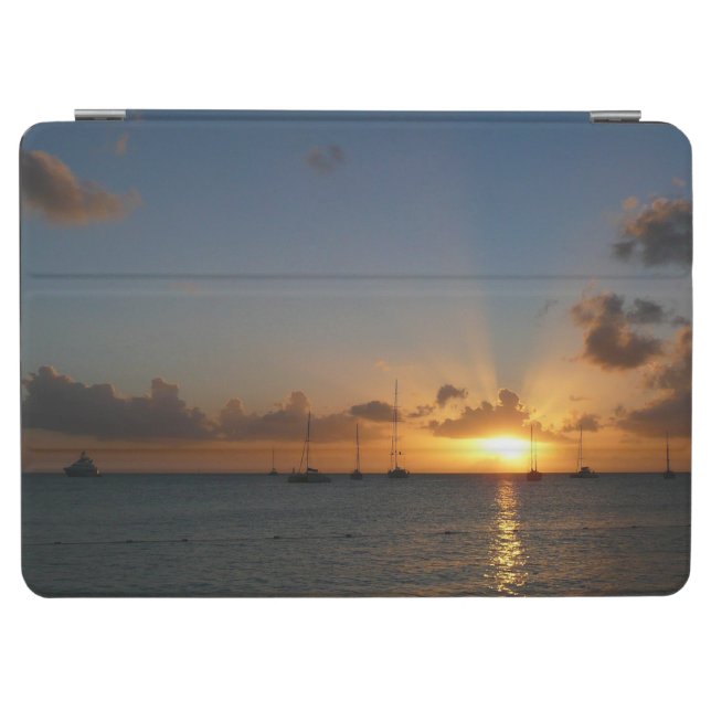 Sunset with Sailboats Tropical Landscape Photo iPad Air Cover (Horizontal)