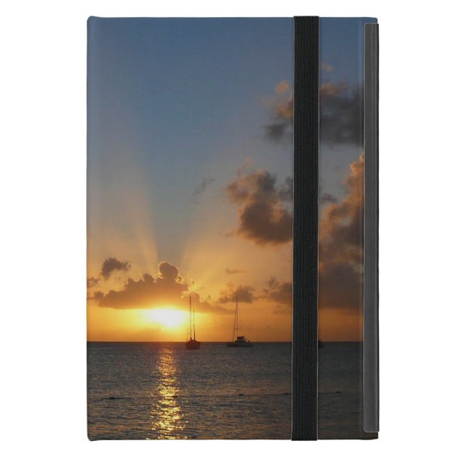 Sunset with Sailboats Tropical Landscape Photo iPad Mini Cover (Front Closed)