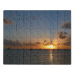 Sunset with Sailboats Tropical Landscape Photo Jigsaw Puzzle
