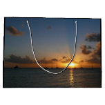 Sunset with Sailboats Tropical Landscape Photo Large Gift Bag