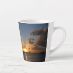 Sunset with Sailboats Tropical Landscape Photo Latte Mug