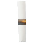 Sunset with Sailboats Tropical Landscape Photo Napkin Bands