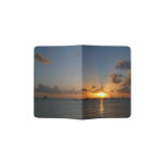 Sunset with Sailboats Tropical Landscape Photo Passport Holder