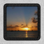 Sunset with Sailboats Tropical Landscape Photo Patch