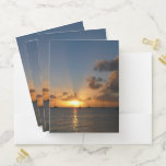 Sunset with Sailboats Tropical Landscape Photo Pocket Folder