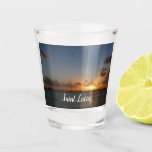 Sunset with Sailboats Tropical Landscape Photo Shot Glass