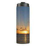 Sunset with Sailboats Tropical Landscape Photo Thermal Tumbler