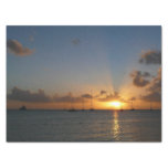 Sunset with Sailboats Tropical Landscape Photo Tissue Paper