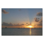 Sunset with Sailboats Tropical Landscape Photo Tissue Paper