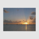 Sunset with Sailboats Tropical Landscape Photo Tissue Paper