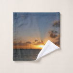 Sunset with Sailboats Tropical Landscape Photo Wash Cloth
