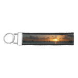 Sunset with Sailboats Tropical Landscape Photo Wrist Keychain